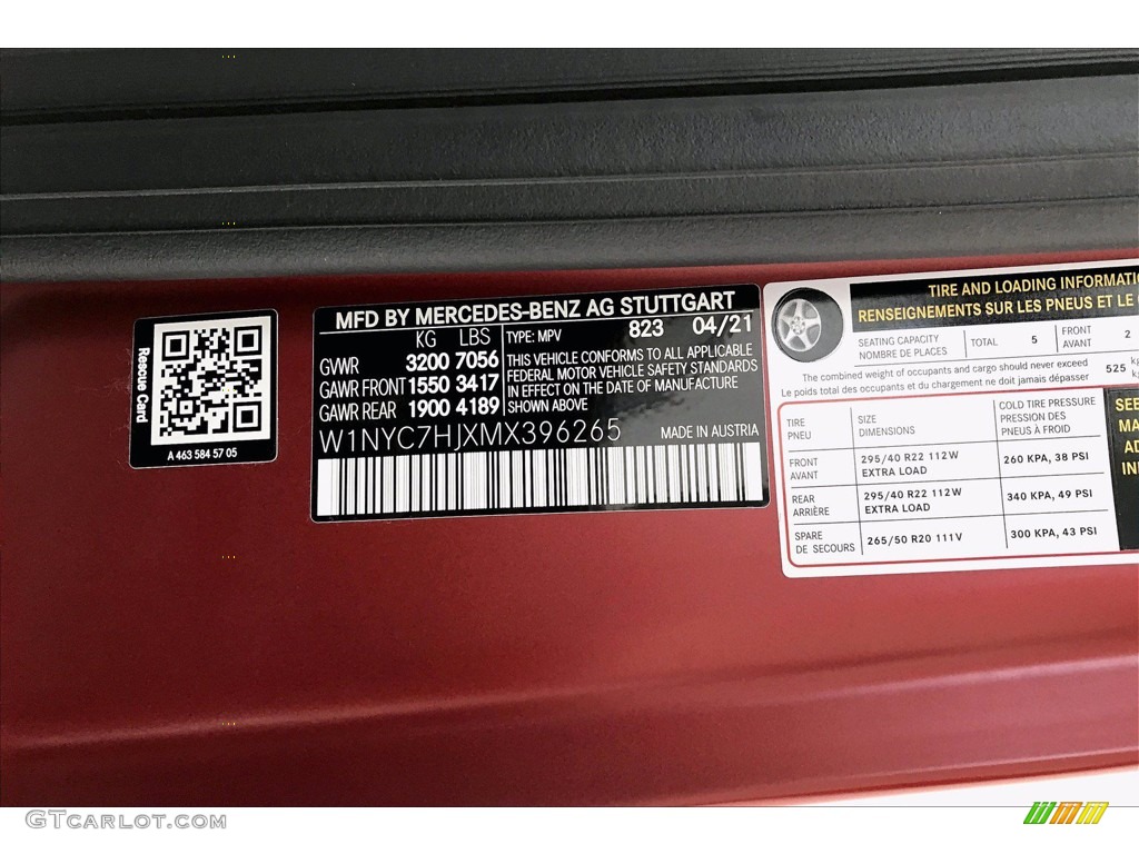 2021 G 63 AMG - G manufaktur Cardinal Red Magno (Matte) / Platinum White photo #11