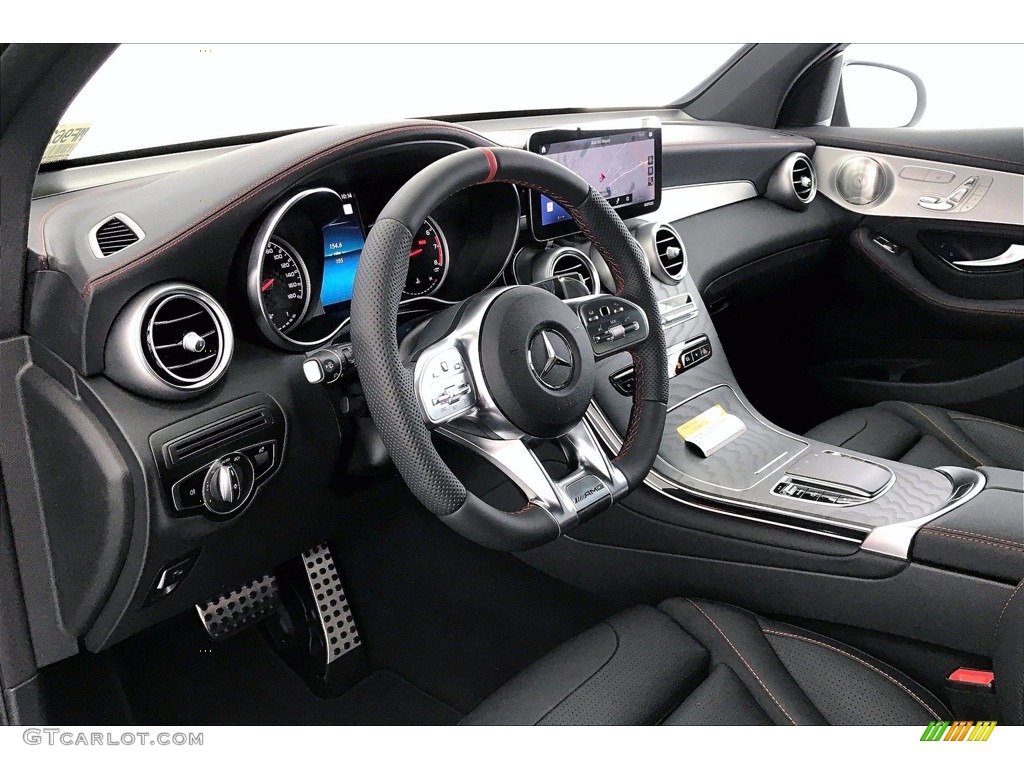2021 Mercedes-Benz GLC AMG 43 4Matic Black Steering Wheel Photo #142138621