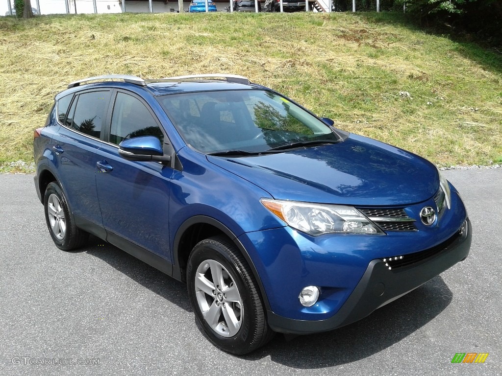 2015 RAV4 XLE - Blue Crush Metallic / Black photo #4