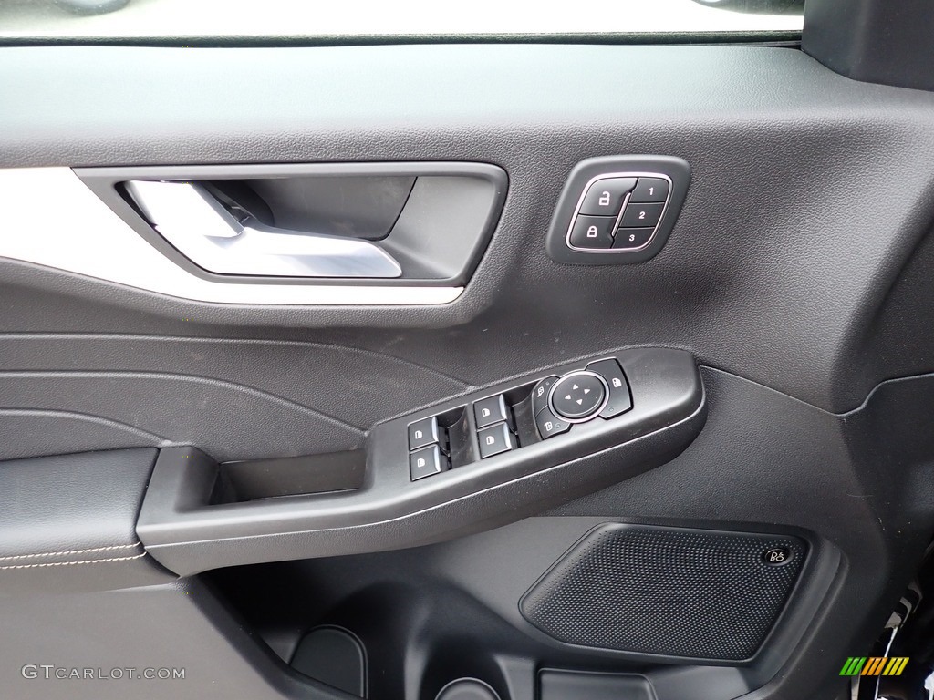 2021 Ford Escape Titanium 4WD Ebony/Sandstone Door Panel Photo #142139898