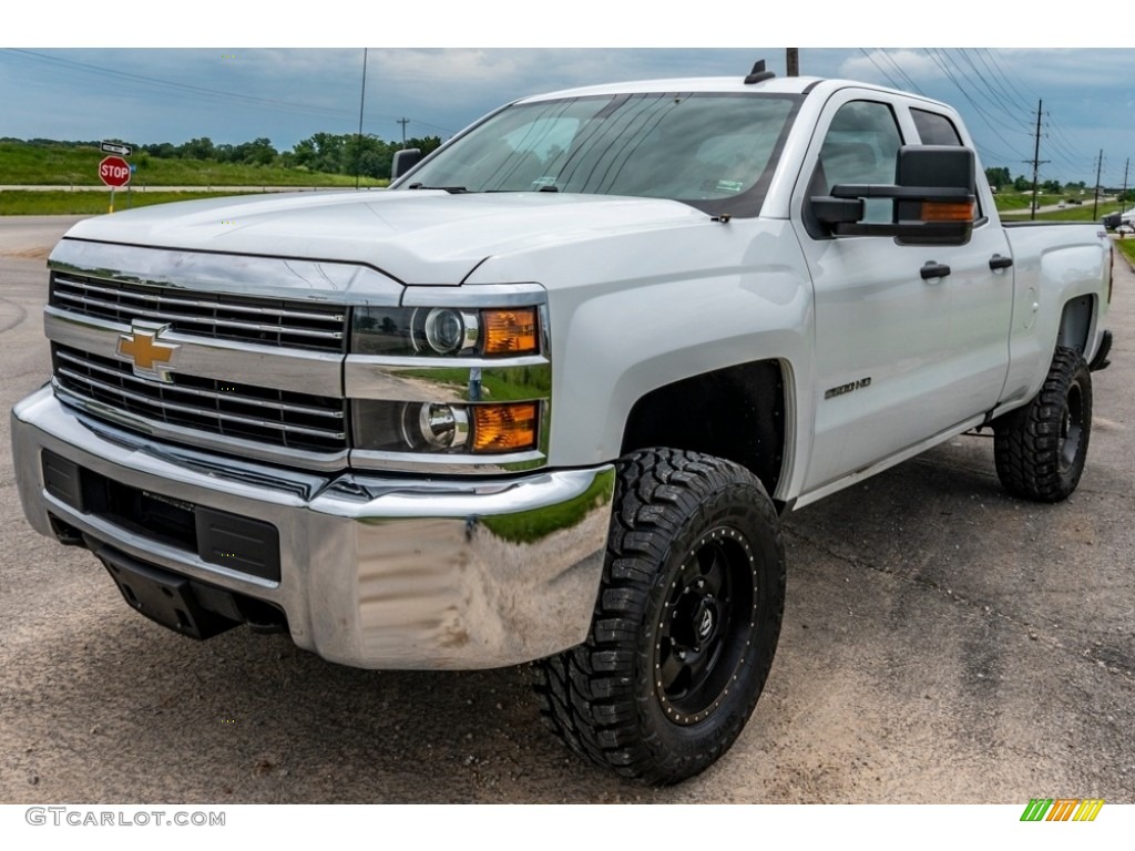 2016 Silverado 2500HD WT Double Cab 4x4 - Summit White / Dark Ash/Jet Black photo #8