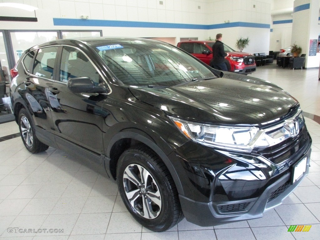 2018 CR-V LX AWD - Crystal Black Pearl / Black photo #3