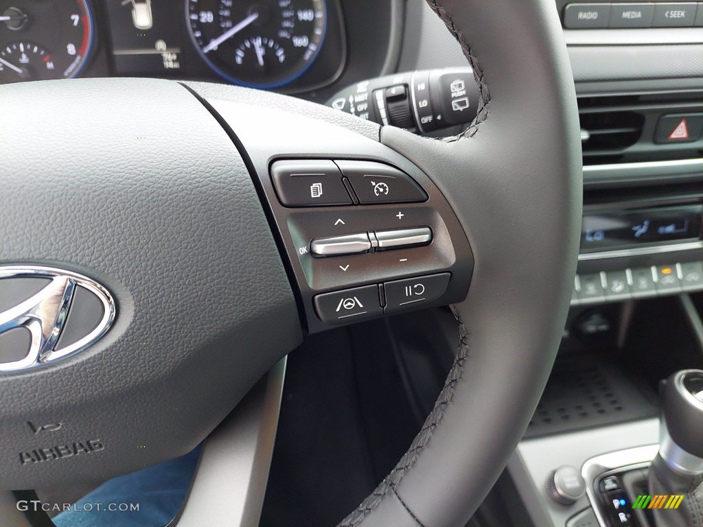 2022 Hyundai Kona SEL Gray/Black Steering Wheel Photo #142142806