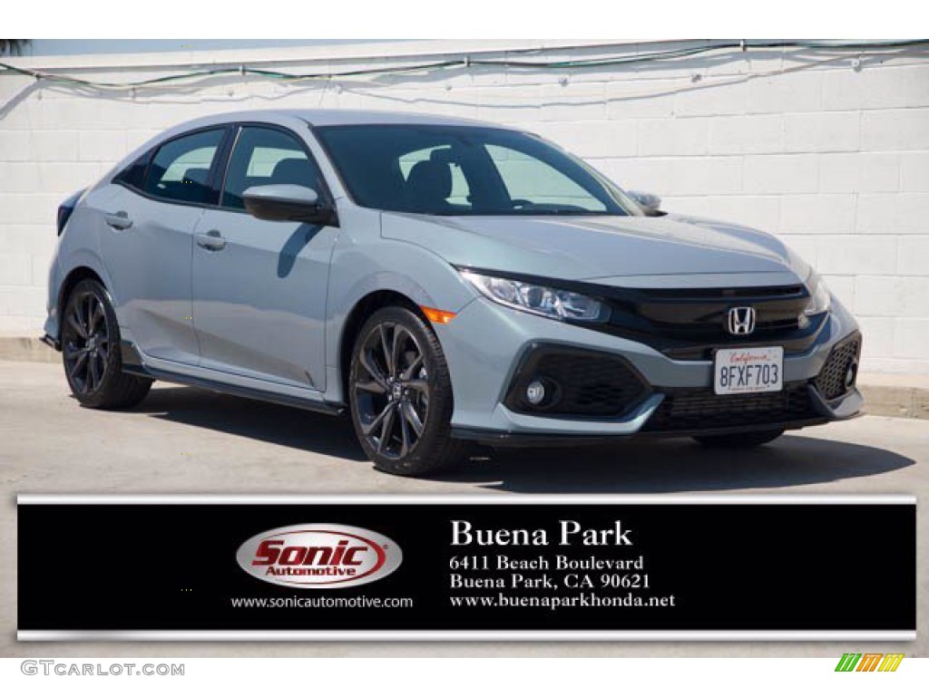 2018 Civic Sport Hatchback - Sonic Gray Metallic / Black photo #1