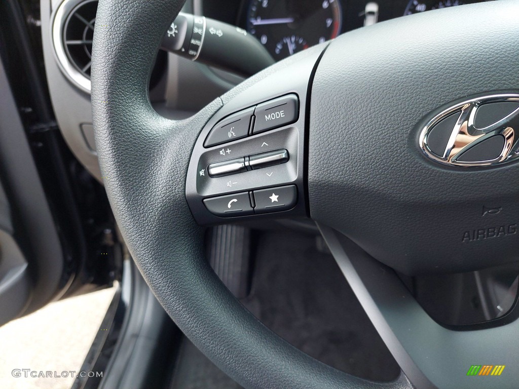 2022 Hyundai Kona SE Black Steering Wheel Photo #142143292