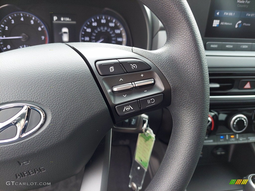 2022 Hyundai Kona SE Black Steering Wheel Photo #142143313
