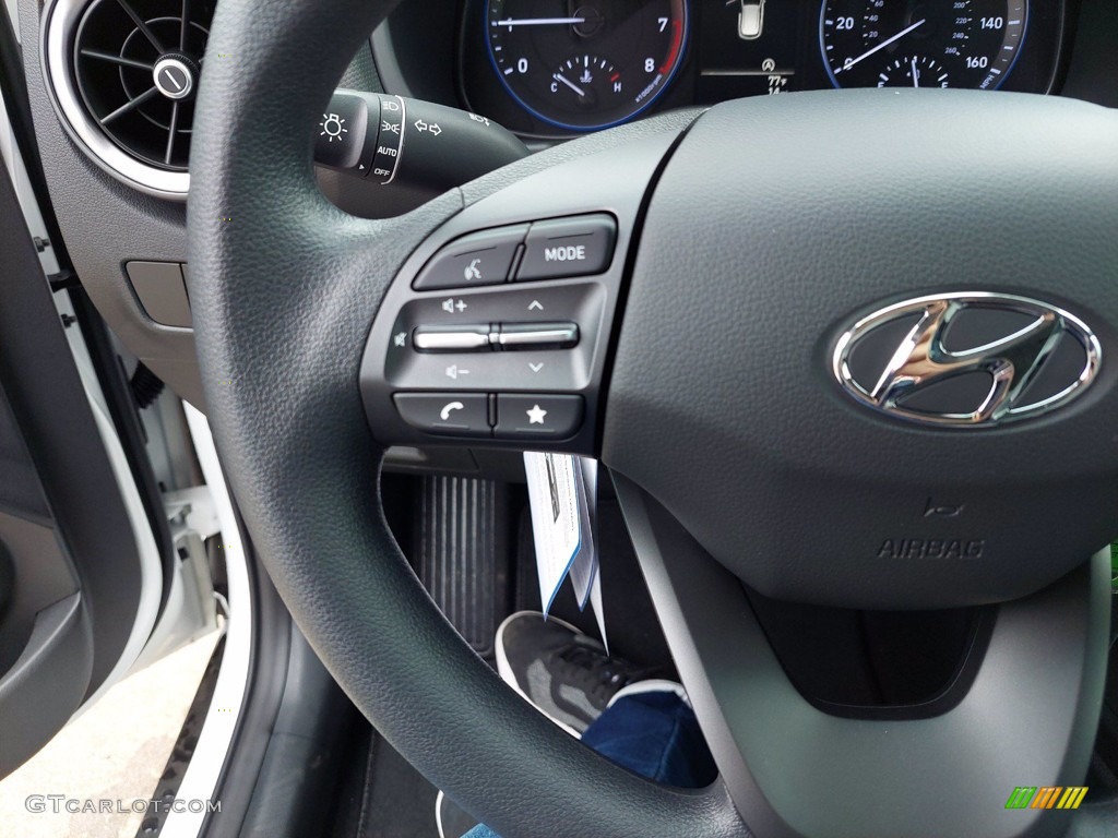 2022 Hyundai Kona SE Gray/Black Steering Wheel Photo #142143721
