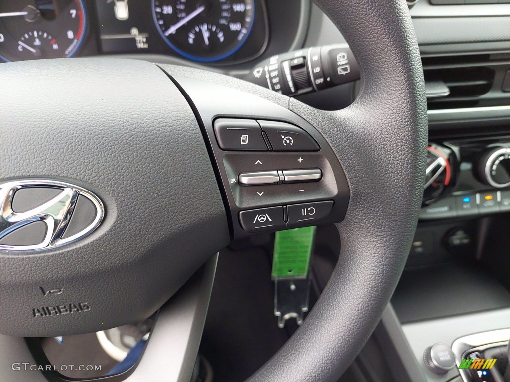 2022 Hyundai Kona SE Gray/Black Steering Wheel Photo #142143736