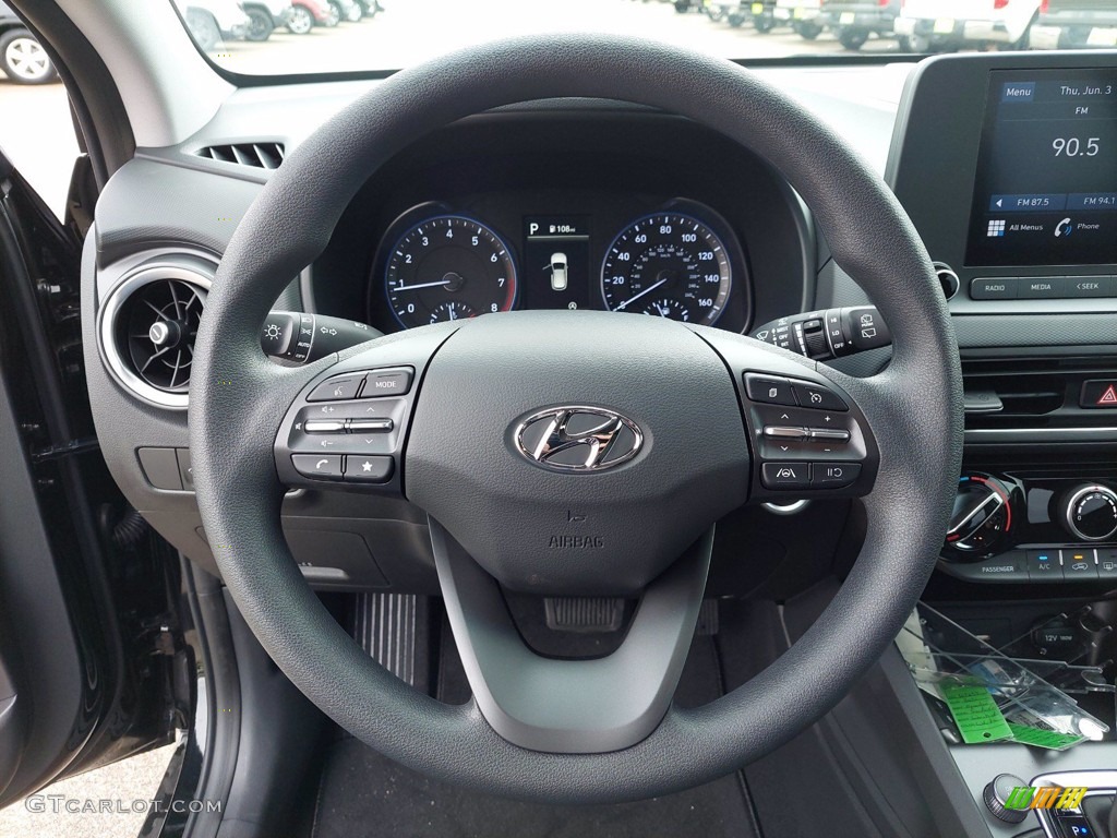 2022 Hyundai Kona SEL Black Steering Wheel Photo #142144171