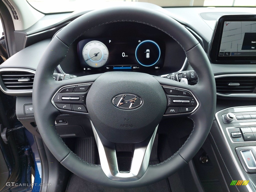 2021 Hyundai Santa Fe SEL Black Steering Wheel Photo #142144933