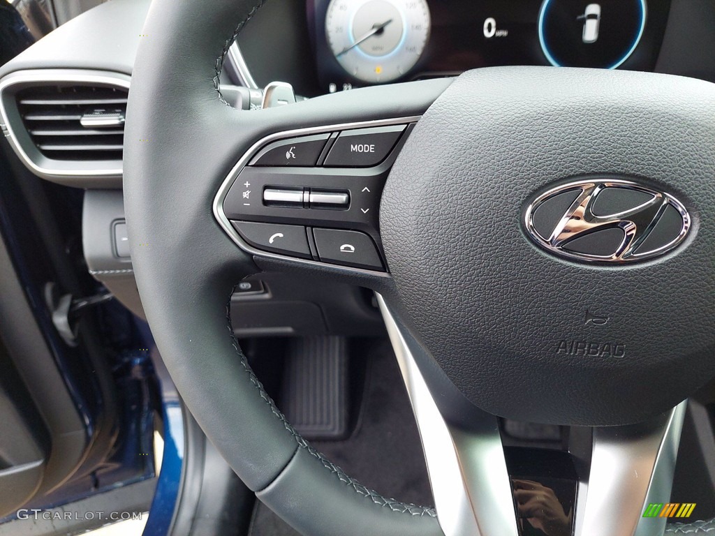 2021 Hyundai Santa Fe SEL Black Steering Wheel Photo #142144945