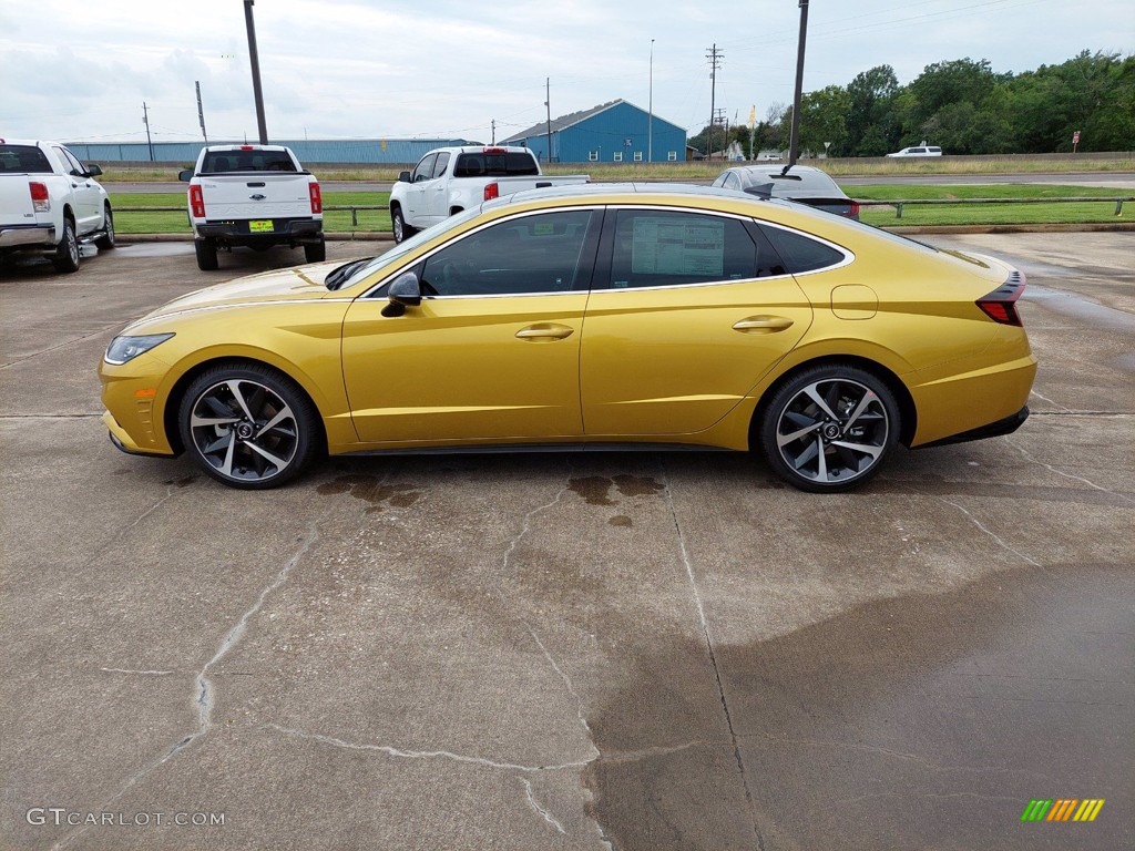 2021 Sonata SEL Plus - Glowing Yellow / Black photo #4