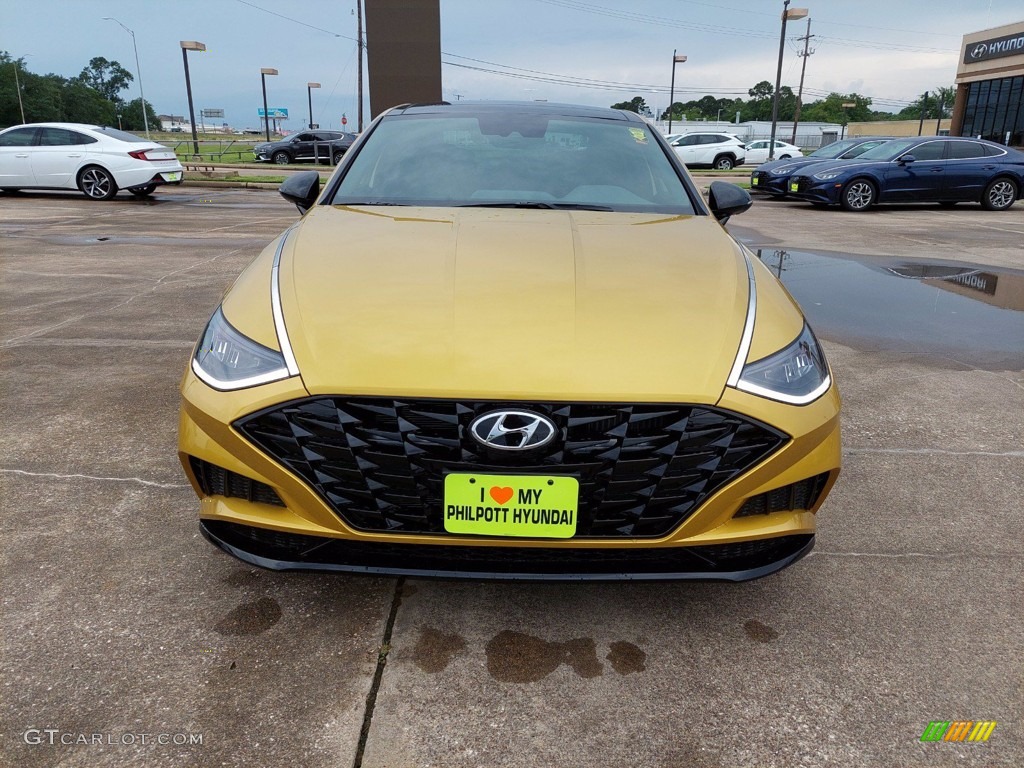 2021 Sonata SEL Plus - Glowing Yellow / Black photo #6