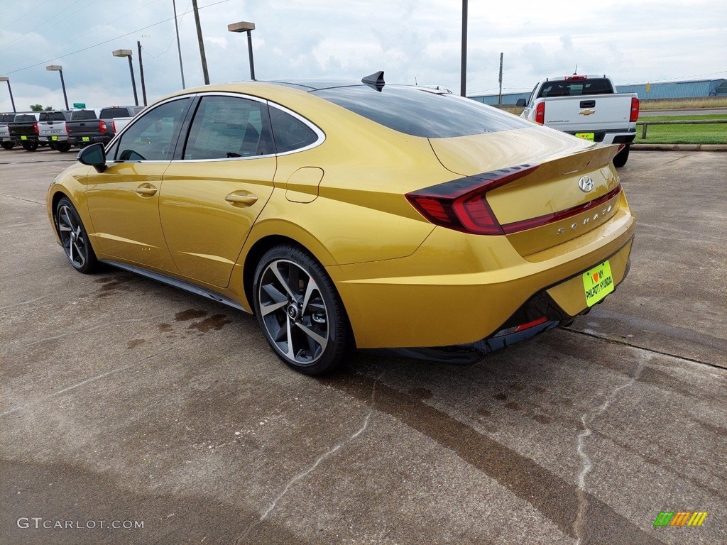 2021 Sonata SEL Plus - Glowing Yellow / Black photo #8
