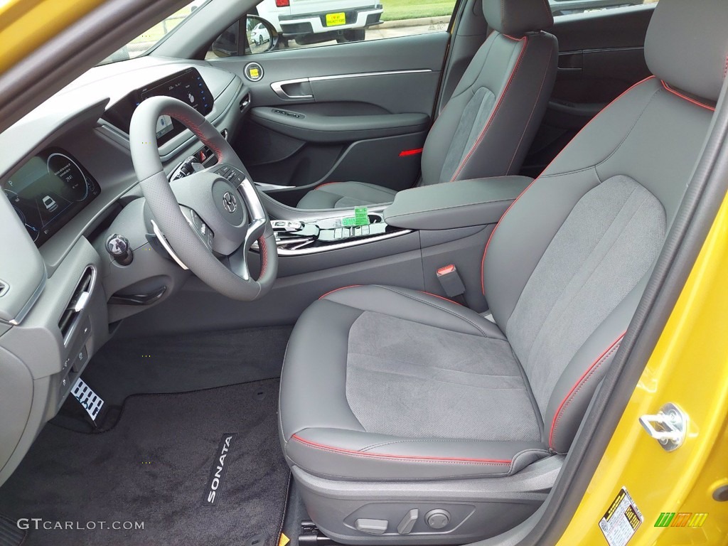 2021 Sonata SEL Plus - Glowing Yellow / Black photo #21