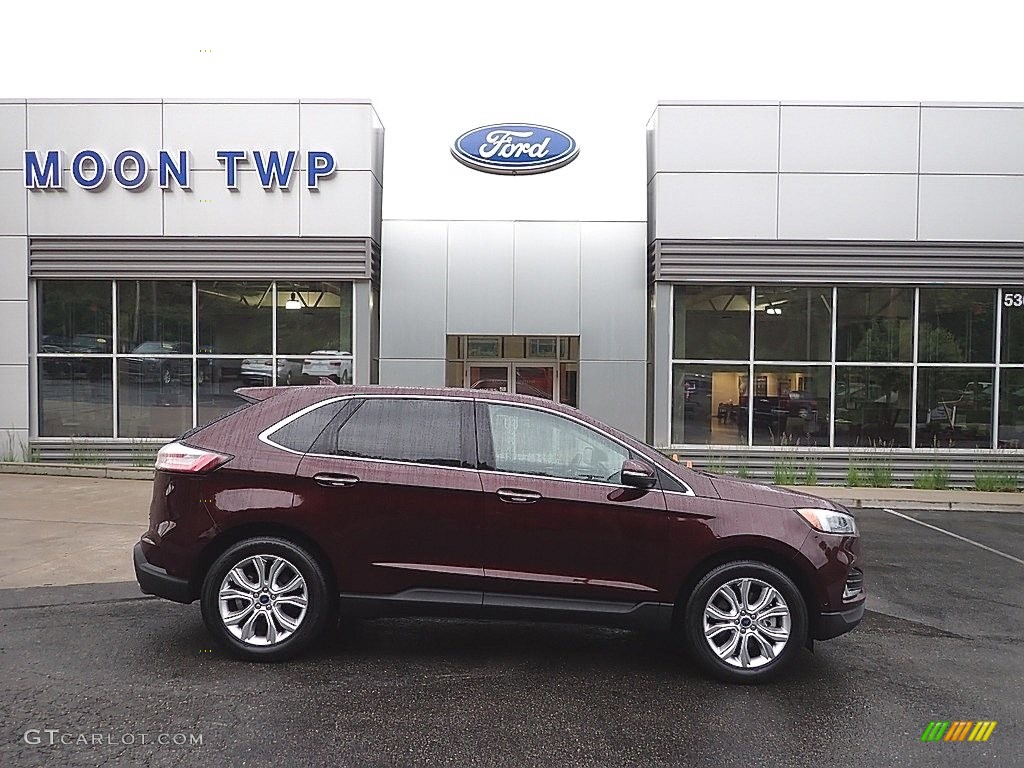 2020 Edge Titanium AWD - Burgundy Velvet Metallic Tinted / Ebony photo #1