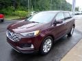 2020 Burgundy Velvet Metallic Tinted Ford Edge Titanium AWD  photo #7