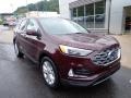 Burgundy Velvet Metallic Tinted 2020 Ford Edge Titanium AWD Exterior
