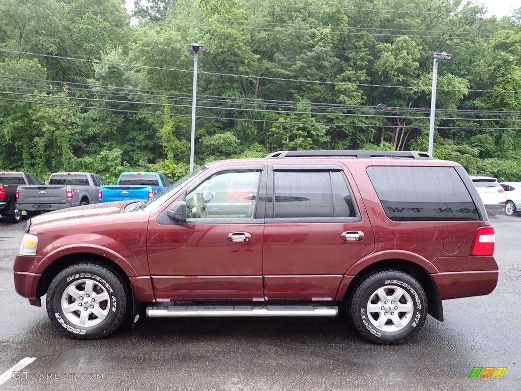 2010 Expedition XLT 4x4 - Royal Red Metallic / Camel photo #6