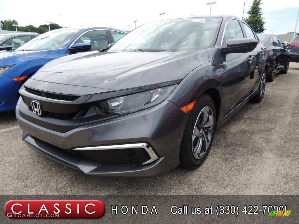 2021 Civic LX Sedan - Modern Steel Metallic / Gray photo #1