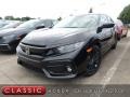 2021 Crystal Black Pearl Honda Civic EX Hatchback  photo #1