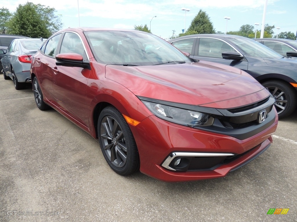 2021 Civic EX Sedan - Molten Lava Pearl / Black photo #3