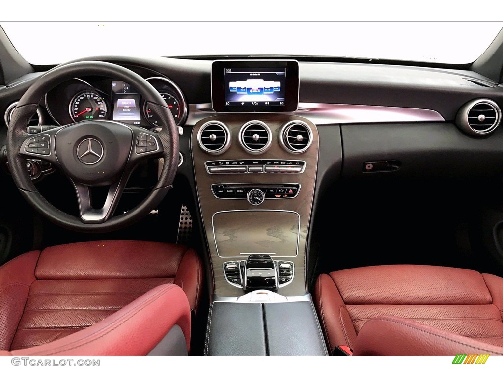 2018 Mercedes-Benz C 300 Cabriolet Cranberry Red/Black Dashboard Photo #142151156