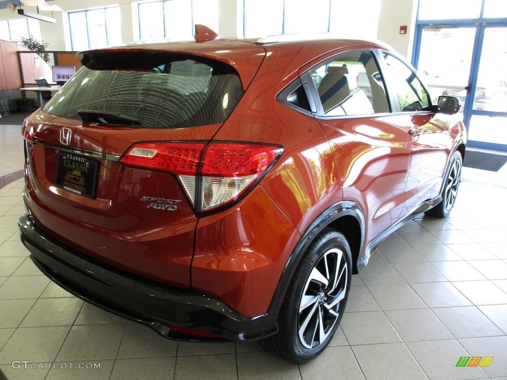 2019 HR-V Sport AWD - Orangeburst Metallic / Black photo #7