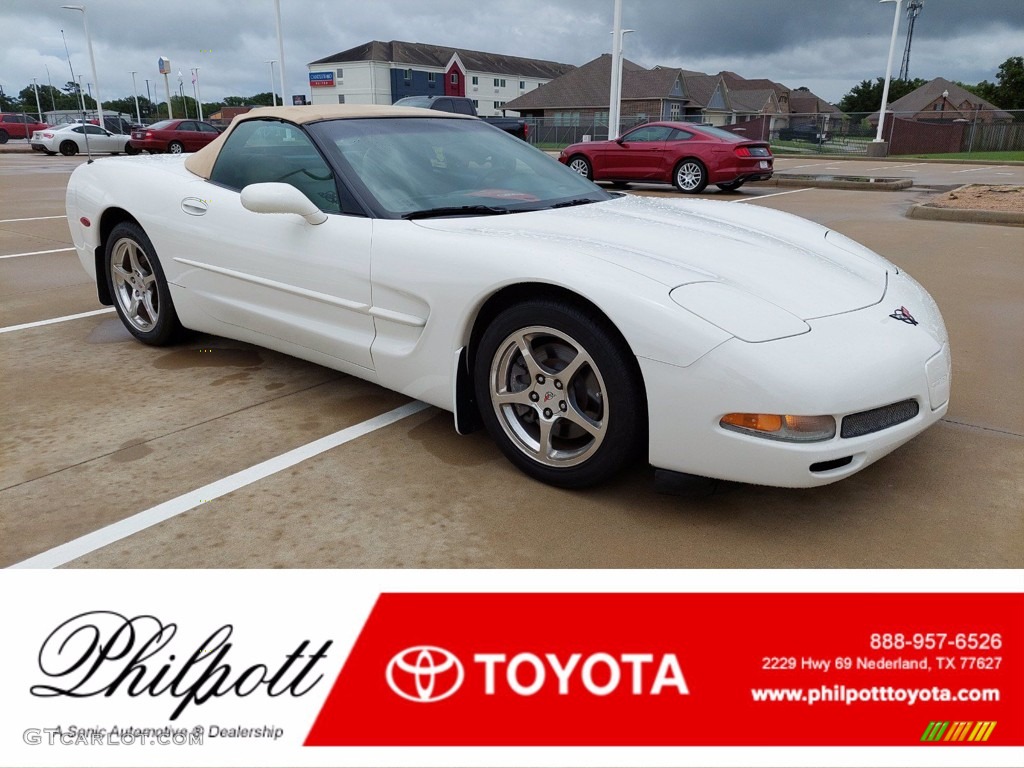 2001 Corvette Convertible - Speedway White / Light Oak photo #1