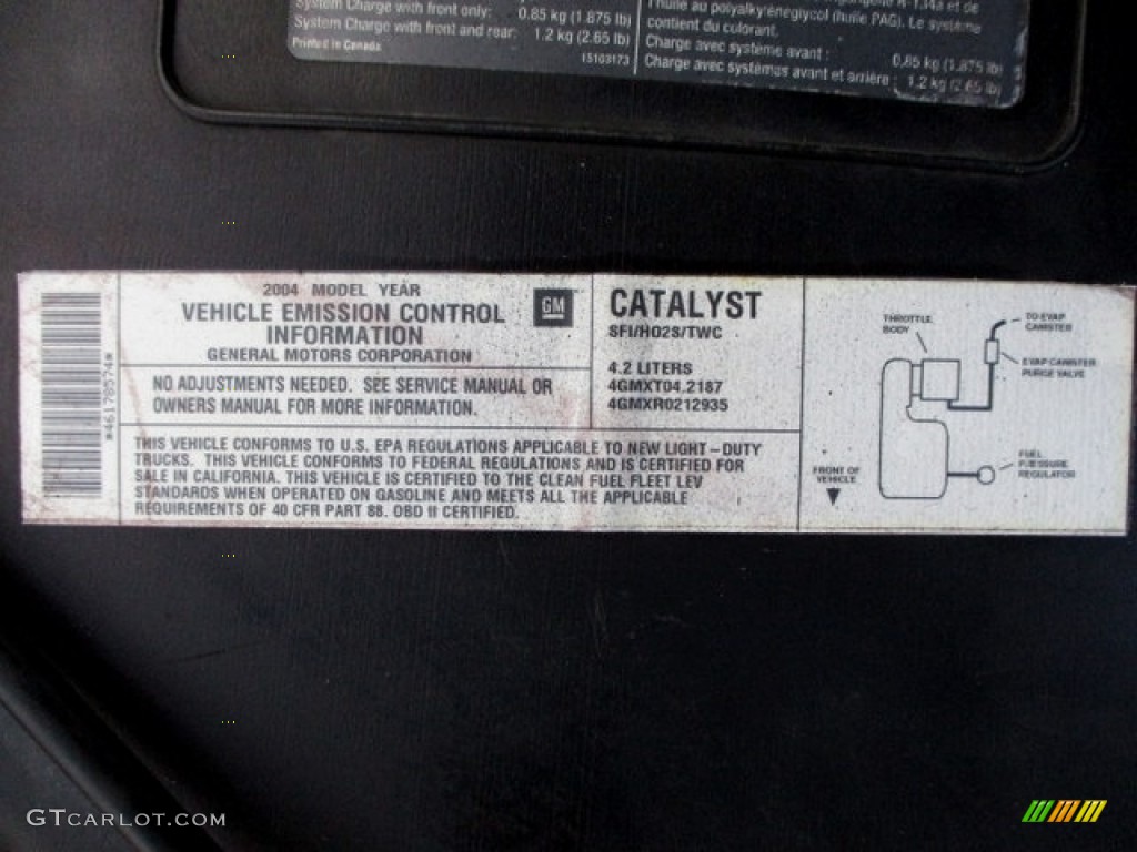 2004 Envoy XUV SLE - Magnetic Red Metallic / Dark Pewter photo #67