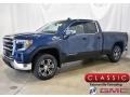 2021 Pacific Blue Metallic GMC Sierra 1500 SLE Double Cab 4WD  photo #1