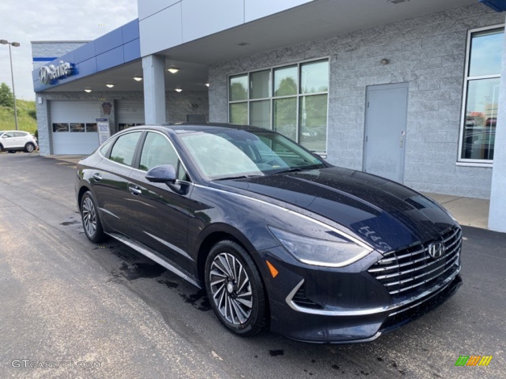 2021 Sonata Limited Hybrid - Oxford Blue / Dark Gray/Camel photo #1