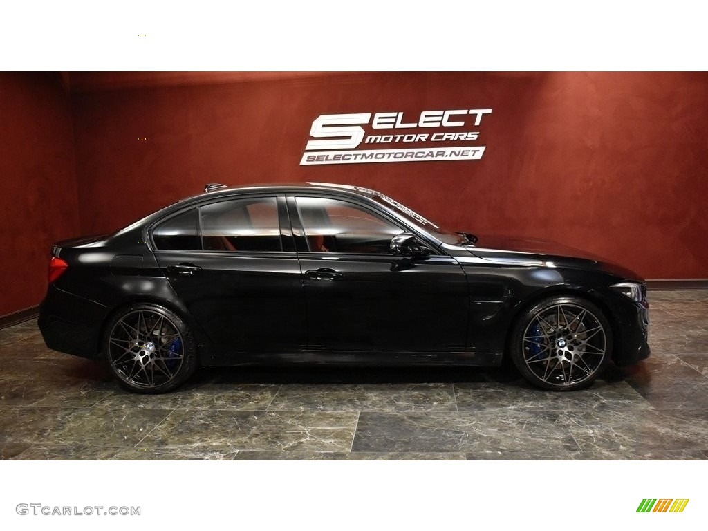 2018 M3 Sedan - Black Sapphire Metallic / Sakhir Orange/Black photo #4