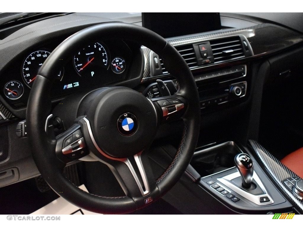 2018 M3 Sedan - Black Sapphire Metallic / Sakhir Orange/Black photo #11