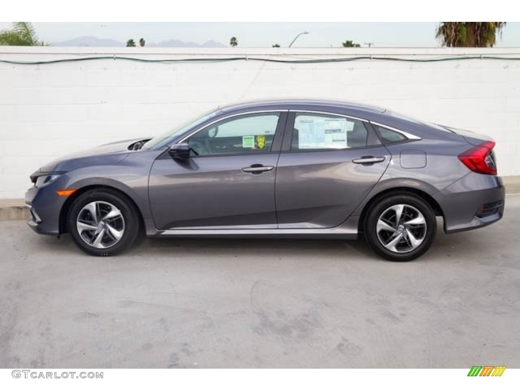 2021 Civic LX Sedan - Modern Steel Metallic / Black photo #5