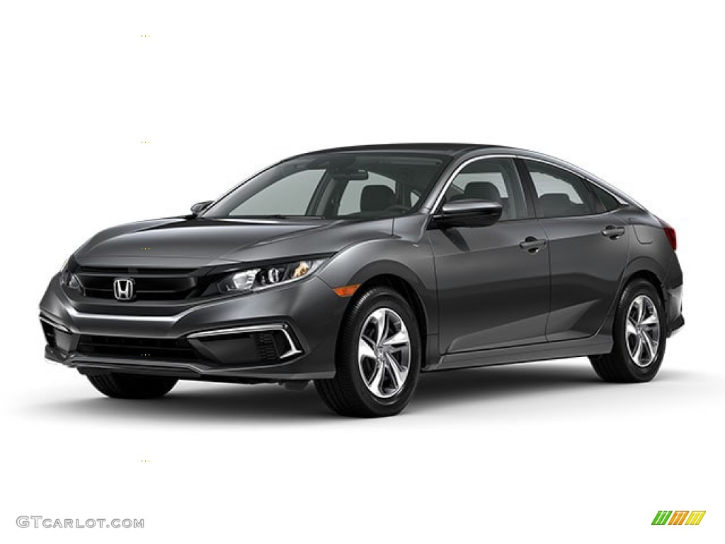 2021 Civic LX Sedan - Modern Steel Metallic / Black photo #40