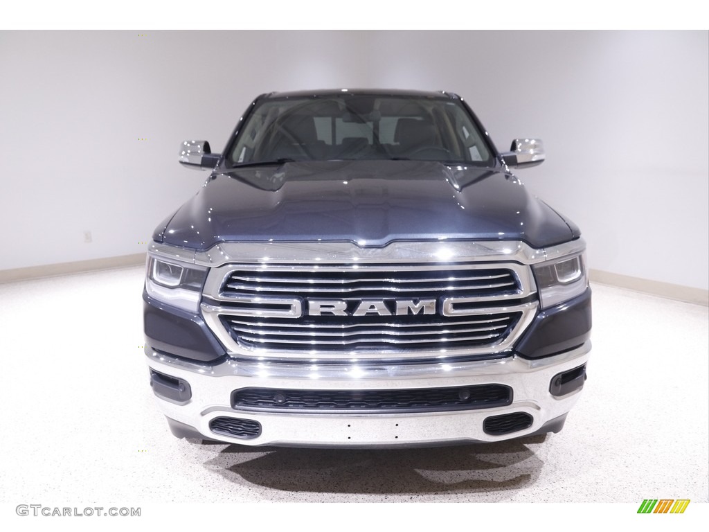 2019 1500 Laramie Quad Cab 4x4 - Maximum Steel Metallic / Black photo #2