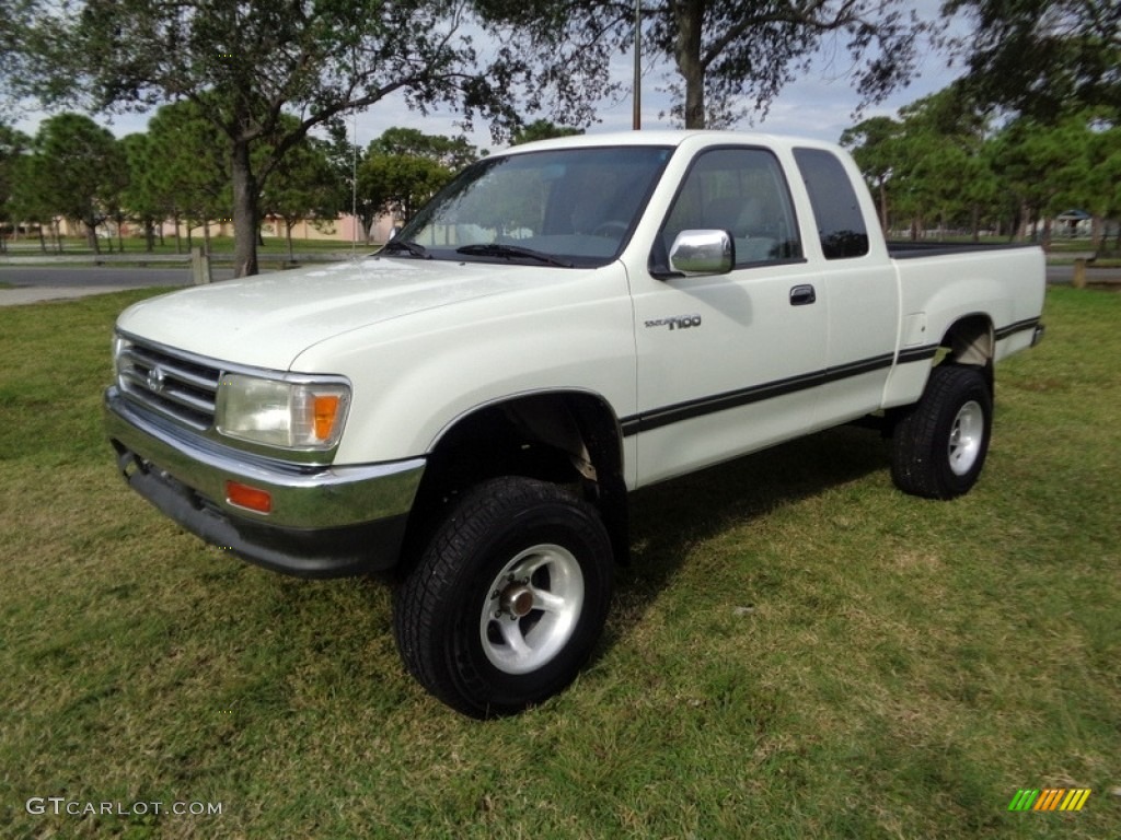 White 1995 Toyota T100 Truck SR5 Extended Cab 4x4 Exterior Photo #142167684