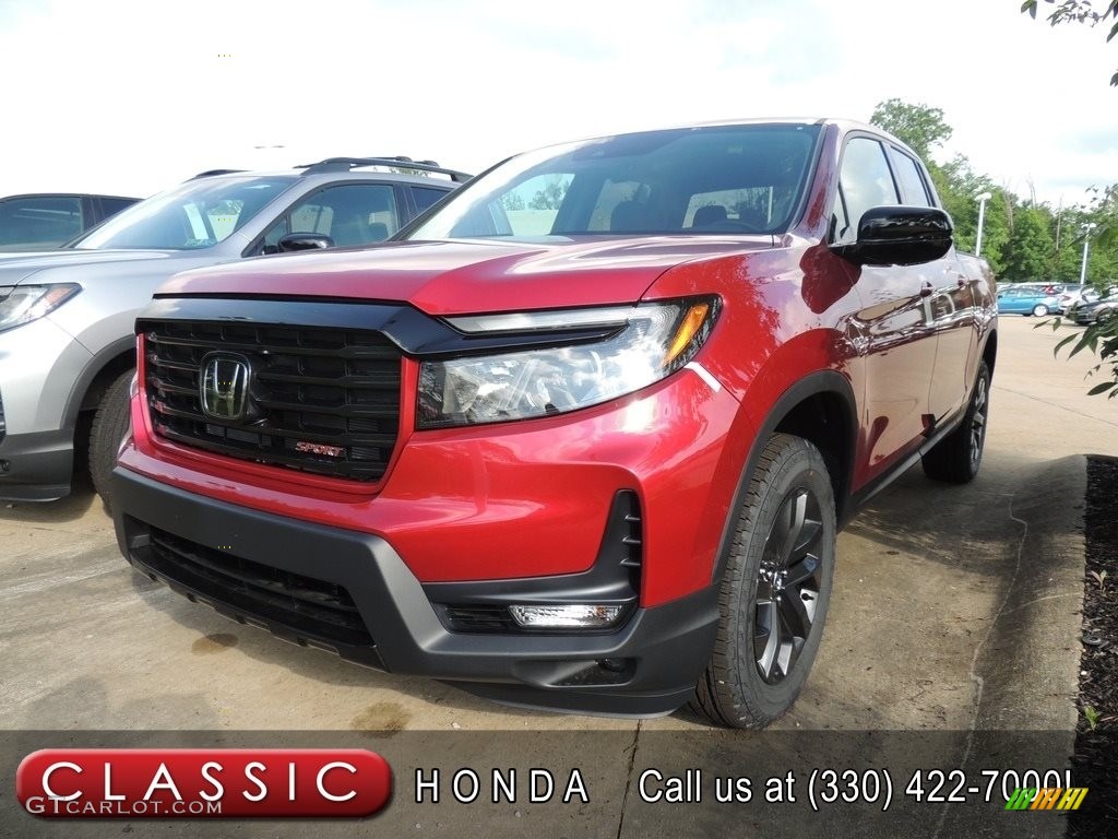2021 Ridgeline Sport AWD - Radiant Red Metallic II / Black photo #1