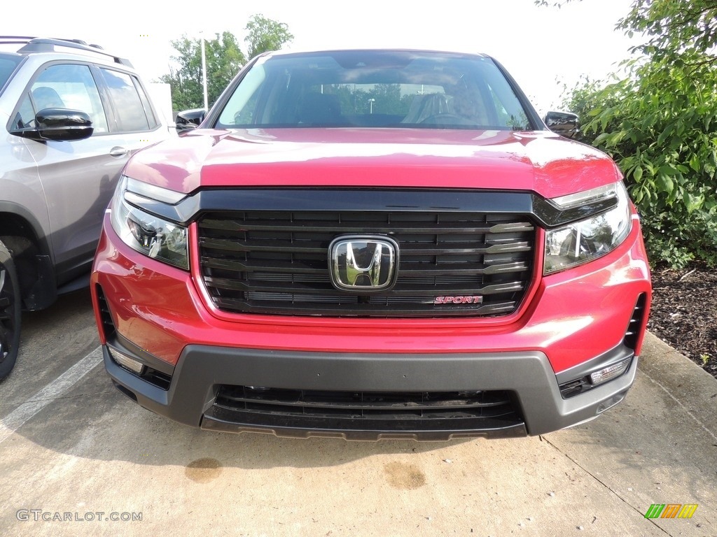 2021 Ridgeline Sport AWD - Radiant Red Metallic II / Black photo #2