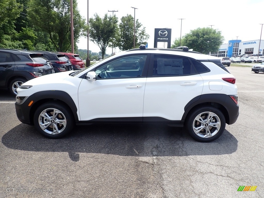 Lunar White 2022 Hyundai Kona SEL AWD Exterior Photo #142170804
