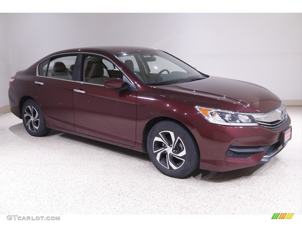 2017 Accord LX Sedan - Basque Red Pearl II / Ivory photo #1