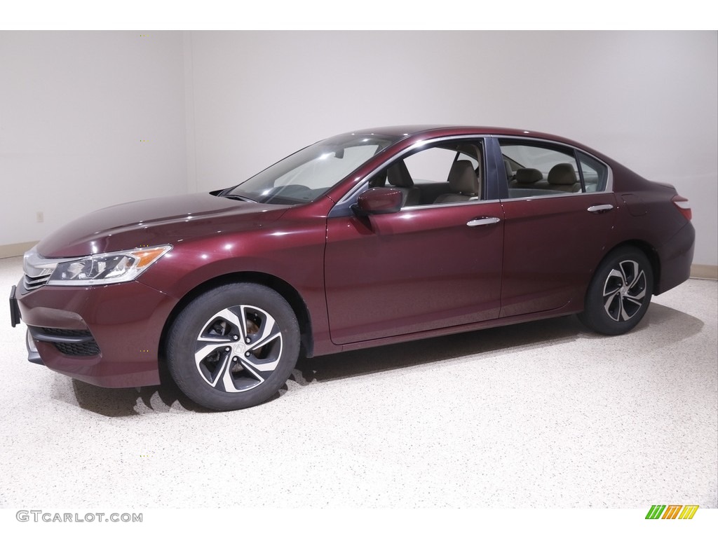 2017 Accord LX Sedan - Basque Red Pearl II / Ivory photo #3