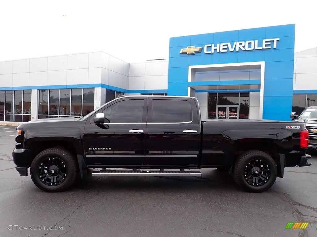 Black 2016 Chevrolet Silverado 1500 LTZ Crew Cab 4x4 Exterior Photo #142174263