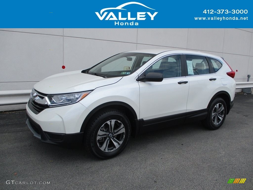 2018 CR-V LX AWD - White Diamond Pearl / Ivory photo #1