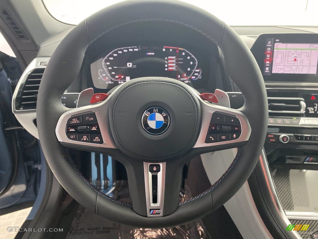 2022 BMW M8 Competition Convertible Silverstone Steering Wheel Photo #142176540