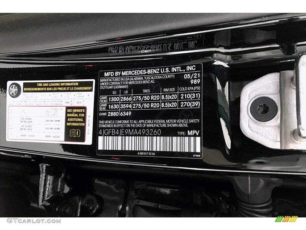 2021 GLE Color Code 989 for Emerald Green Metallic Photo #142177173