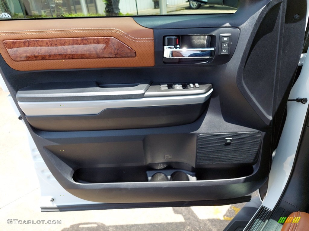 2021 Toyota Tundra 1794 CrewMax 4x4 1794 Edition Brown/Black Door Panel Photo #142177236