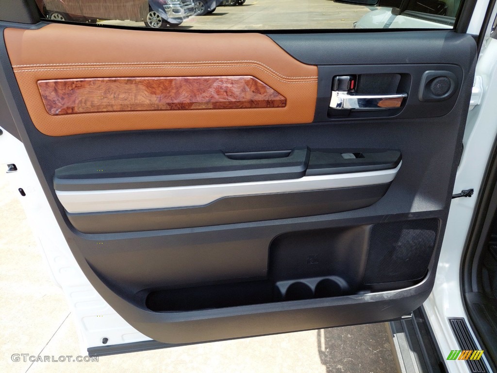 2021 Toyota Tundra 1794 CrewMax 4x4 1794 Edition Brown/Black Door Panel Photo #142177551