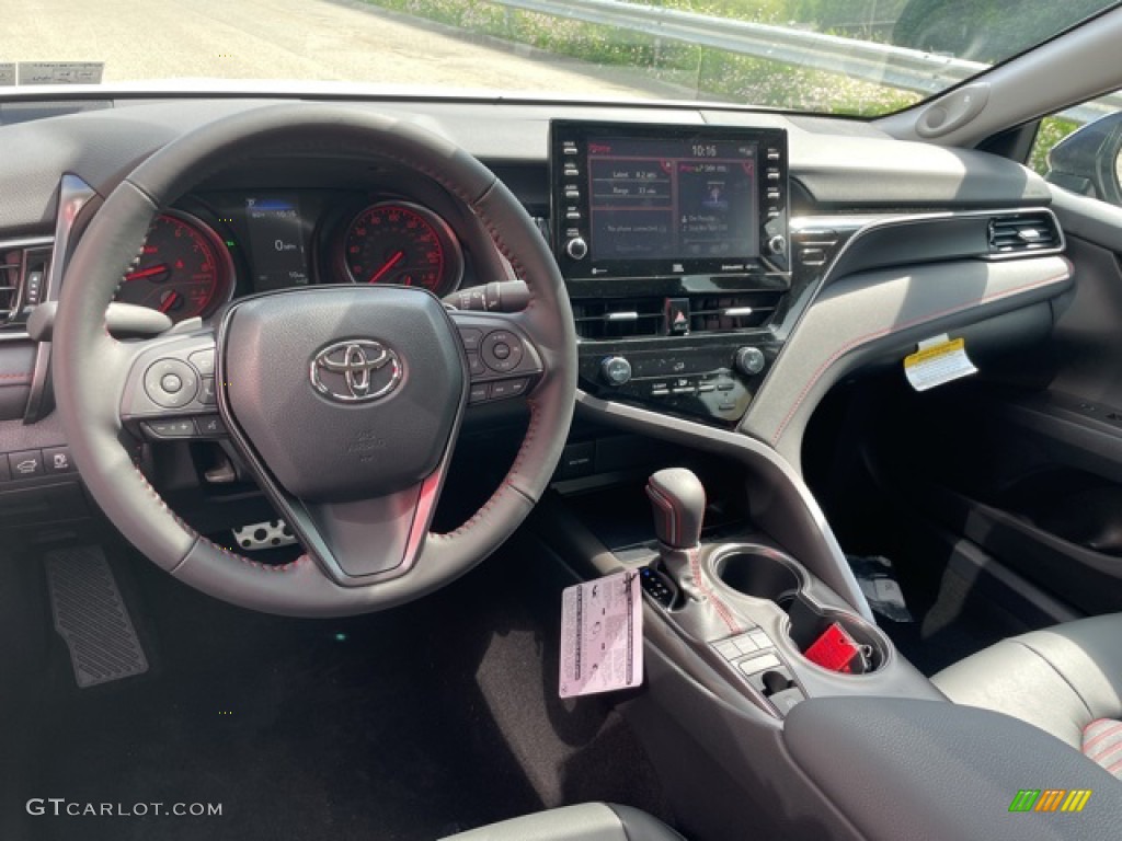 2021 Camry TRD - Wind Chill Pearl / Black/Red photo #3
